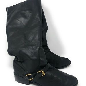 RALPH LAUREN "Mila"  Ladies Size 8 B Black Leather